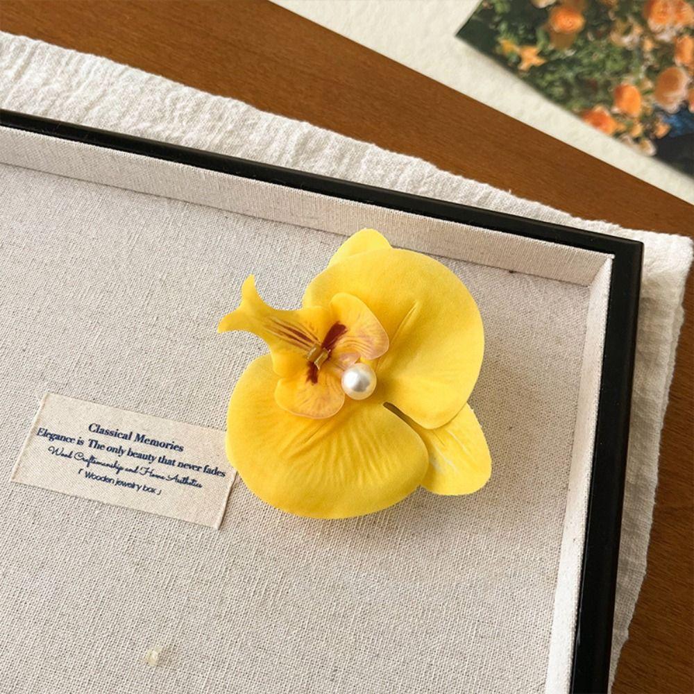 Butterfly Orchid Orchid Flower Hairpin Pearl Girl Hair Clip Sweet Flower Hair Clip Women