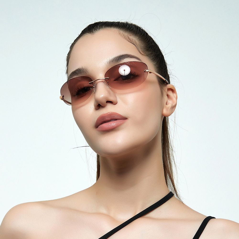 Модные солнцезащитные очки Y2K Wrap Around для женщин и мужчин, безободковые солнцезащитные очки 2000-х в стиле панк, очки, оттенки, защита от ультрафиолета UV400