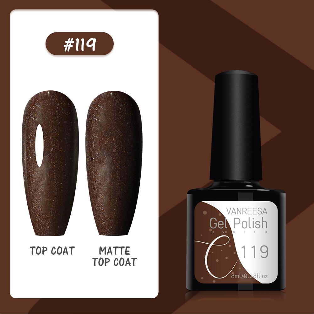 VANREESA Набор гелей для ногтей 111 цветов Гель-лак для ногтей Soak Off Базовое покрытие Верхнее покрытие Маникюр для ногтей УФ-светодиодный полуперманентный лак Стойкий гель для дизайна ногтей