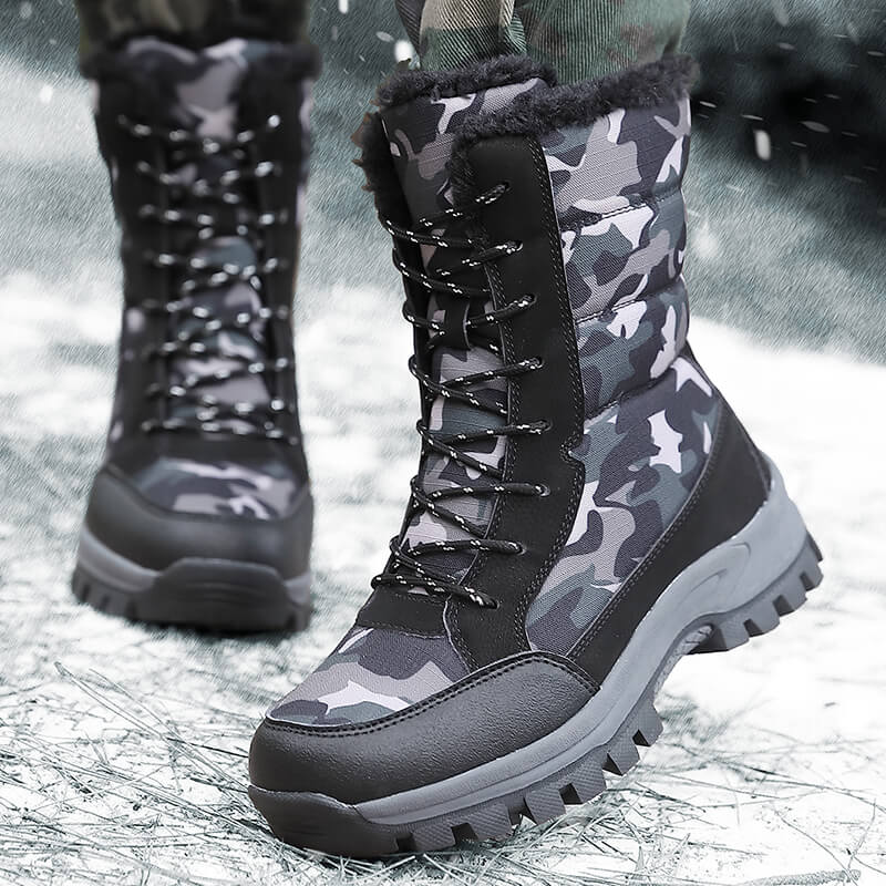 Camouflage Printing Winter Boots Women's Waterproof Hiking Snow Boots Desert Boots Lightweight Boots Durable Combat Boots for Girls Boots