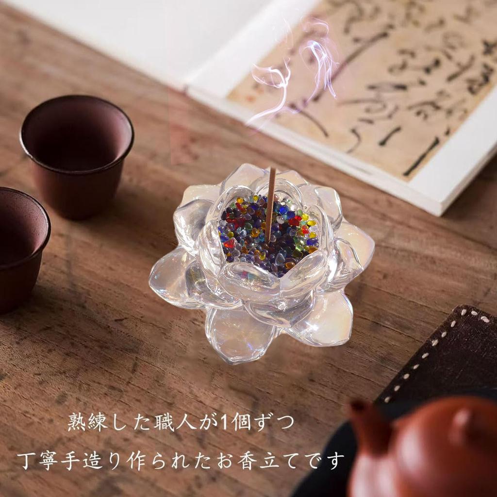 Stylish 2-in-1 Glass Incense Holder, Incense Dishes for Buddhist Altars, Soothing Incense Burner, Tea Ceremony Supplies, Interior Purification, Yoga