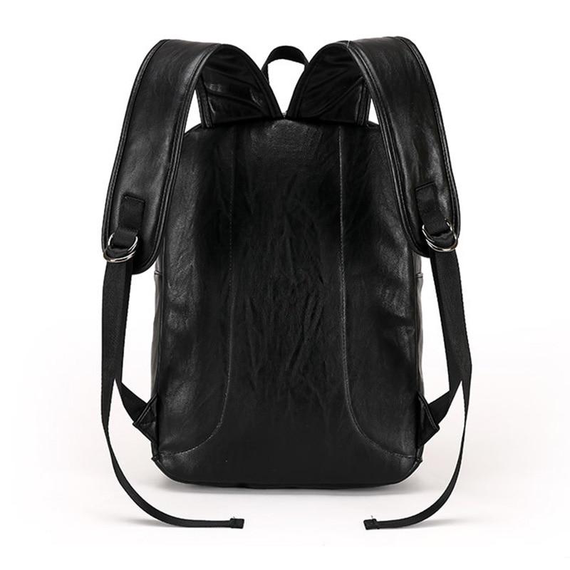 Men's Large Leather Antitheft Travel Backpack Laptop Bags Men Black Bagpack Boy Big Capacity School Male Business Shoulder Bag