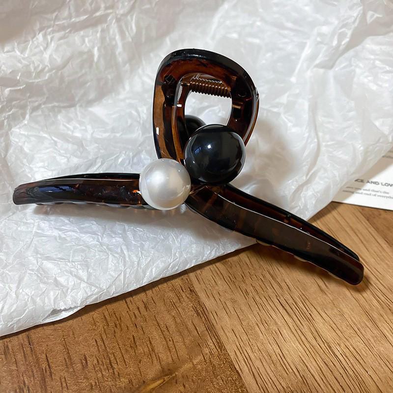 Большая круглая акриловая заколка-шпилька для волос Maillard - универсальная заколка-акула для повседневного использования