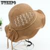 Women Summer Sun Hatd Simple Solid Color Bow Shading Hats Foldable Sunscreen Vacation Versatile Cool Hats