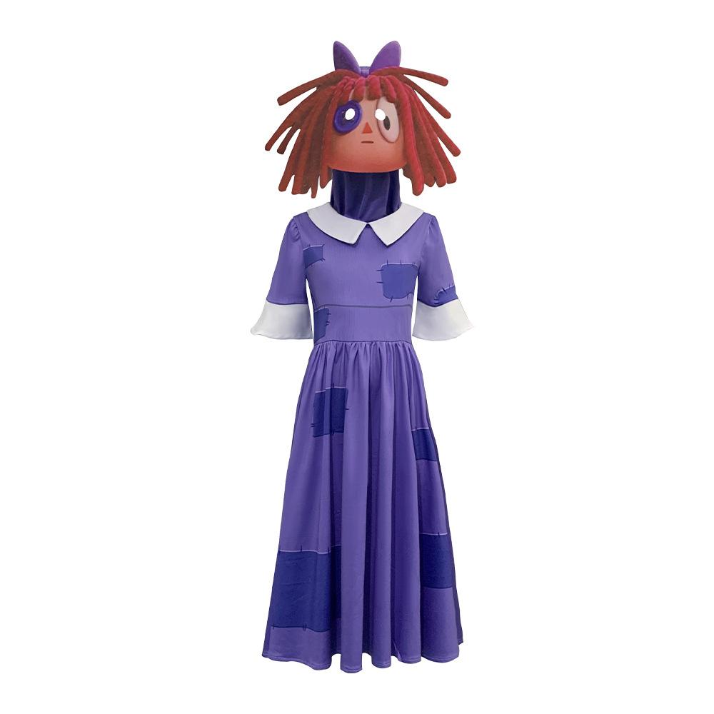 New Amazing Magical Digital Circus Poni Cosplay Tight Fitting Jumpsuit Pomni Role-playing Christmas Children's Adult Gift