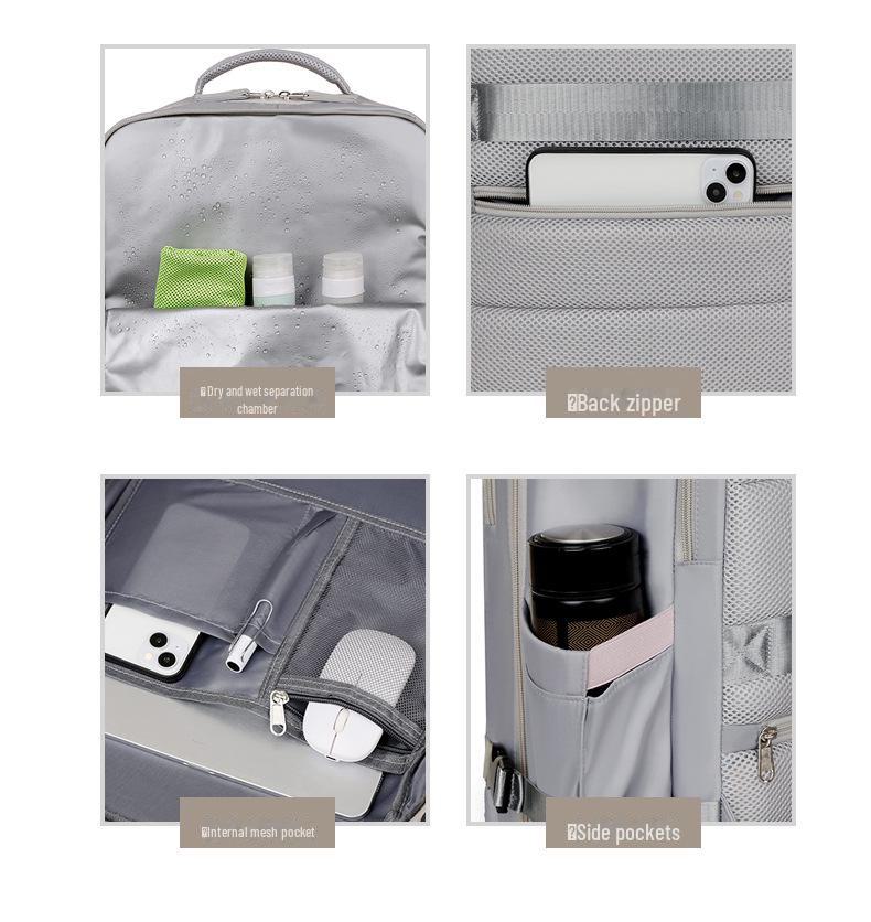 Unisex Business & Travel Backpack - Large Capacity, Expandable, Stylish Design for Short Trips & Laptop Storage