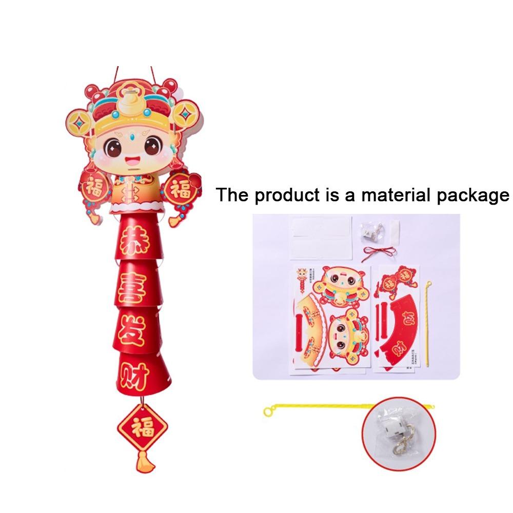 Handmade Auspicious String Lanterns Cartoon Handheld Glowing Lanterns  Kids Gift