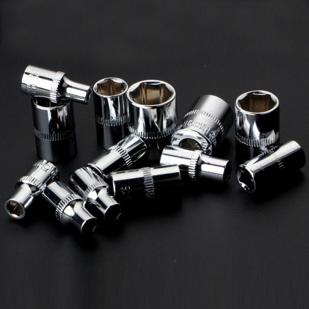1Pcs For Ratchet Torque Wrench Metric Key Sleeve Hand Tool Drive Socket Durable Hex Short Socket