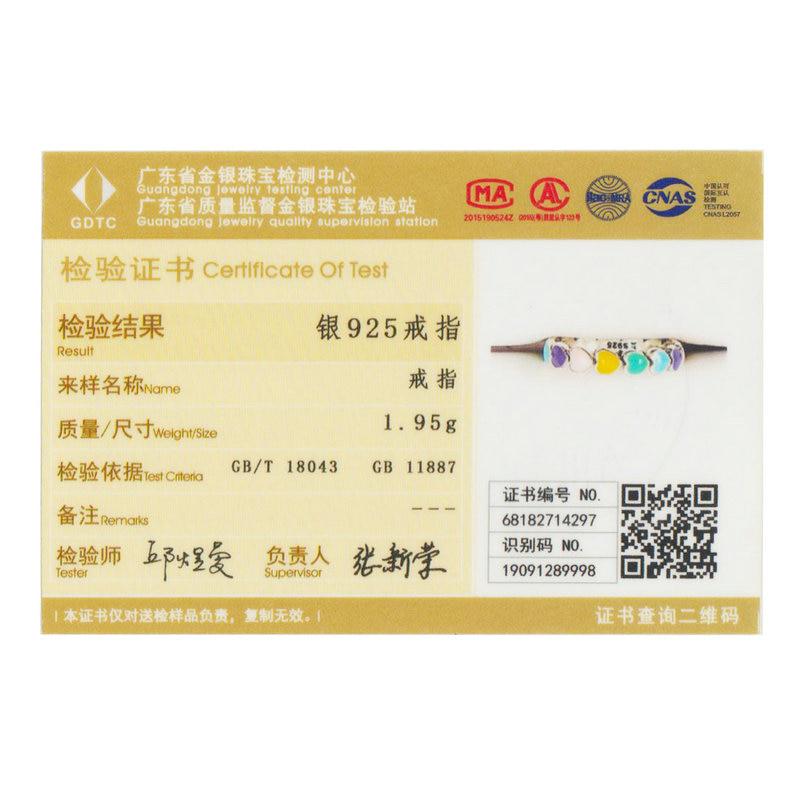 Женское кольцо BAMOER из стерлингового серебра 925 пробы с радужными сердечками