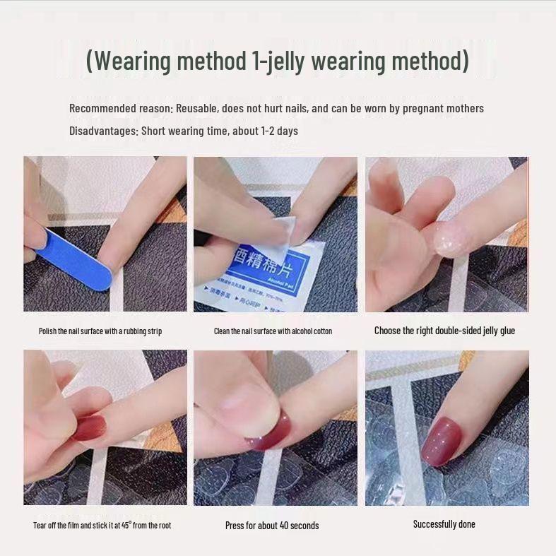 Handmade Y2K Dark Butterfly Blush Nail Manicure