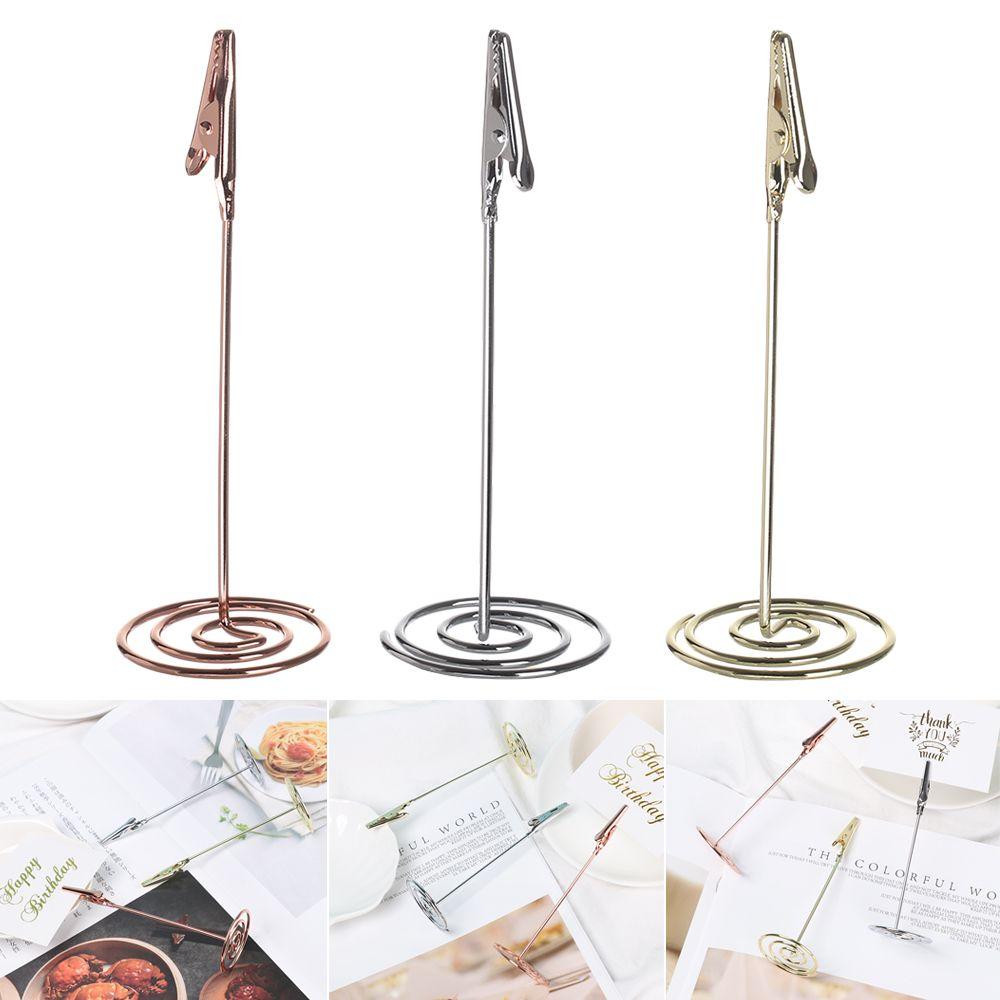 Скрепка для бумаги Свадебные принадлежности Зажимы из розового золота Подставка для фотографий Зажимы для номеров столов Держатель для карточек