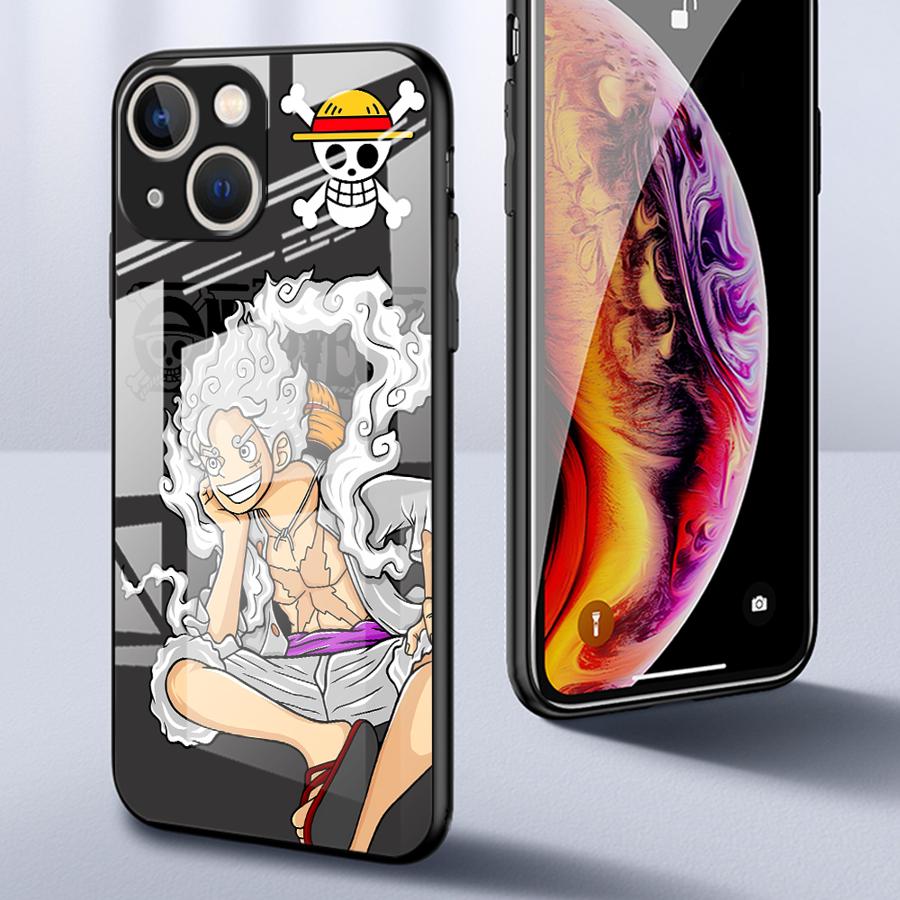 OneS P-ieceS LuffyS Case for iPhone 17 Pro Max 14 12 8 13 XR 16 Air 11 15 Plus Glass Phone Cover