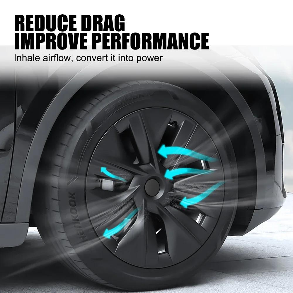 Колпак ступицы колеса автомобиля своими руками из углеродного волокна, декоративные автомобильные аксессуары, 19-дюймовый полный колпак ступицы для Tesla Model Y 2025 2025 2025