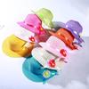 Sagit Baby Kids Girl Summer Floral Flower Straw Visor Sun Hat Beach Hats