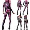 Halloween Skull Bone Print Jumpsuit