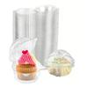 100Pcs Clear Cupcake Containers with Dome Lids Stackable Odor-Free Single Cupcake Holders for Desserts Pastries Fruits