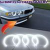 Белые Кольца SMD Свет Светодиодные Ангельские Глазки Комплект Для BMW 3 5 7 Серии E36 E46 E39 E38 730iL 735i 320i 540i Автостайлинг 131мм 146мм