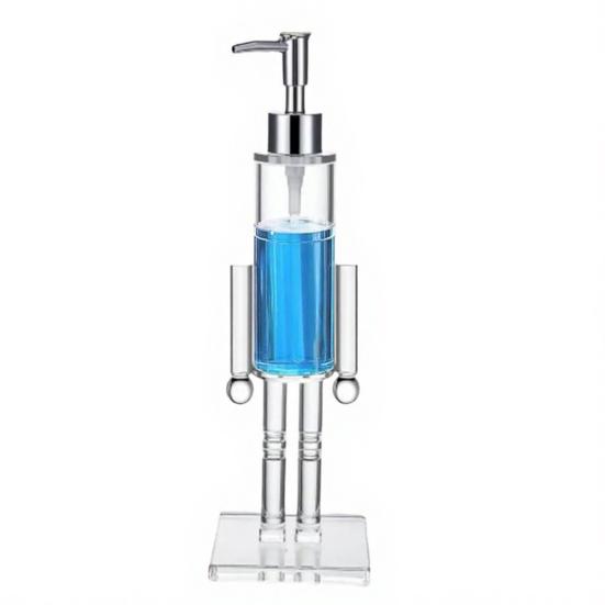 Диспенсер для мыла «Щелкунчик» Прозрачная рождественская бутылка для жидкого мыла для рук Многоразовая помпа для лосьона для мытья для праздничного декора ванной комнаты и кухни