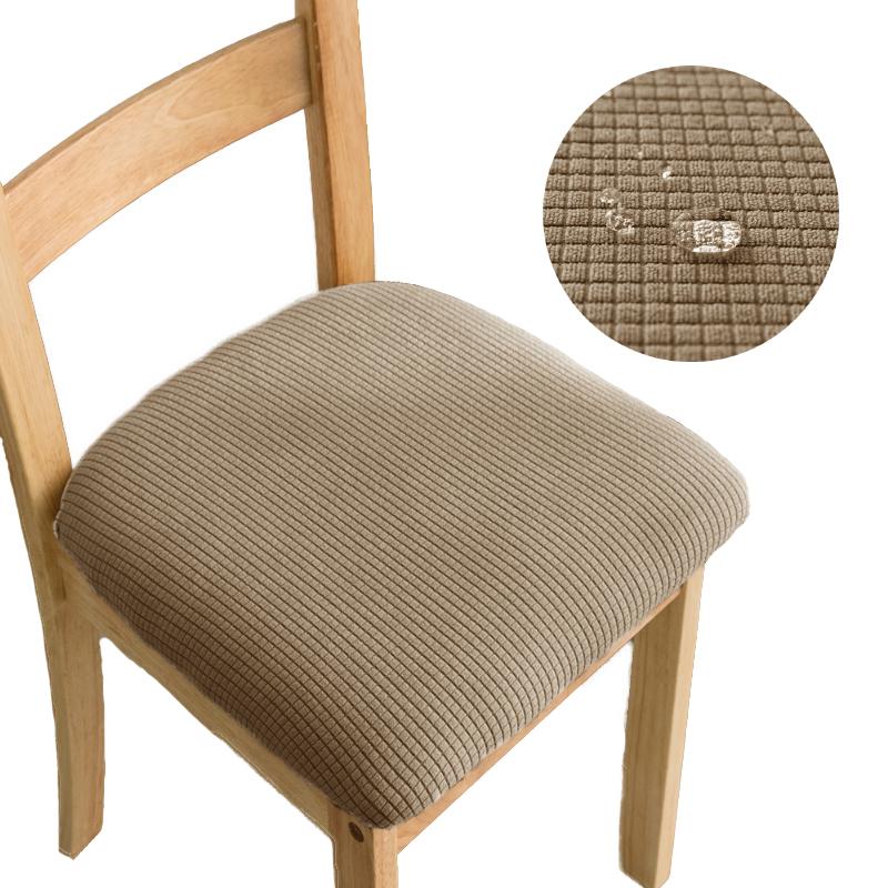 Чехлы на сиденья стульев для столовой из спандекса, жаккардовые, водонепроницаемые, съемные, моющиеся, эластичные, с мягкой обивкой, чехол для обеденного стула