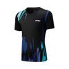 Li-Ning Серия Бадминтон Блок Цвета V-образный вырез Дышащий Топ с коротким рукавом Удобные Простые Шорты средней посадки Повседневный Спортивный костюм AATV041-1