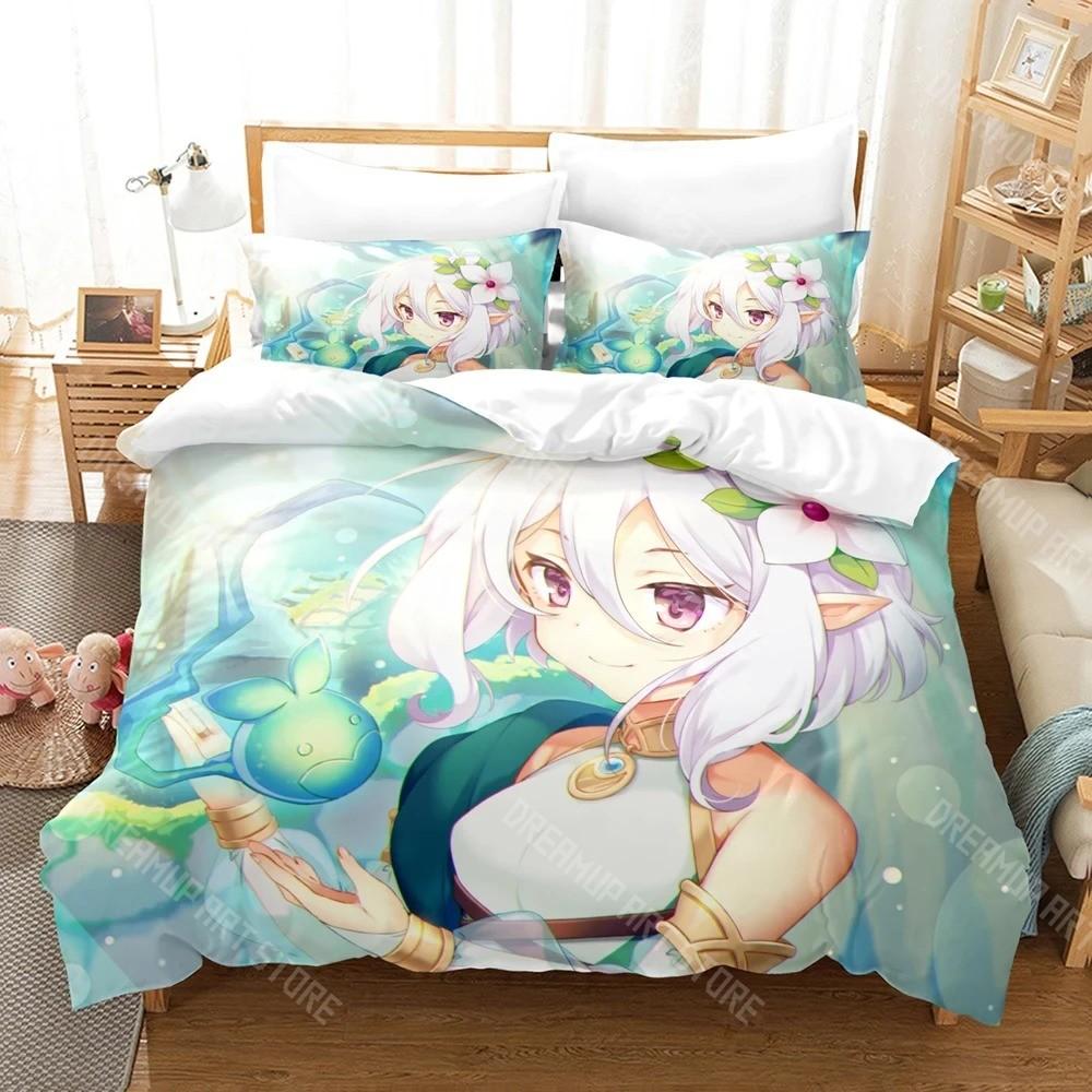 3D-печать Princess Connect! Постельное белье ReDive для мальчиков и девочек Пододеяльник Наволочка Размеры: Twin, Queen, King, Full, Single, Double