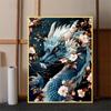 5d DIY Diamond Painting Cross Stitch Dragon Diamond Embroidery Mosaic Animal Full Round Drill Home Decor