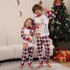 Santa Claus Christmas Pyjamas Set Plaid Printed Couple Christmas Outfit  Loungewear