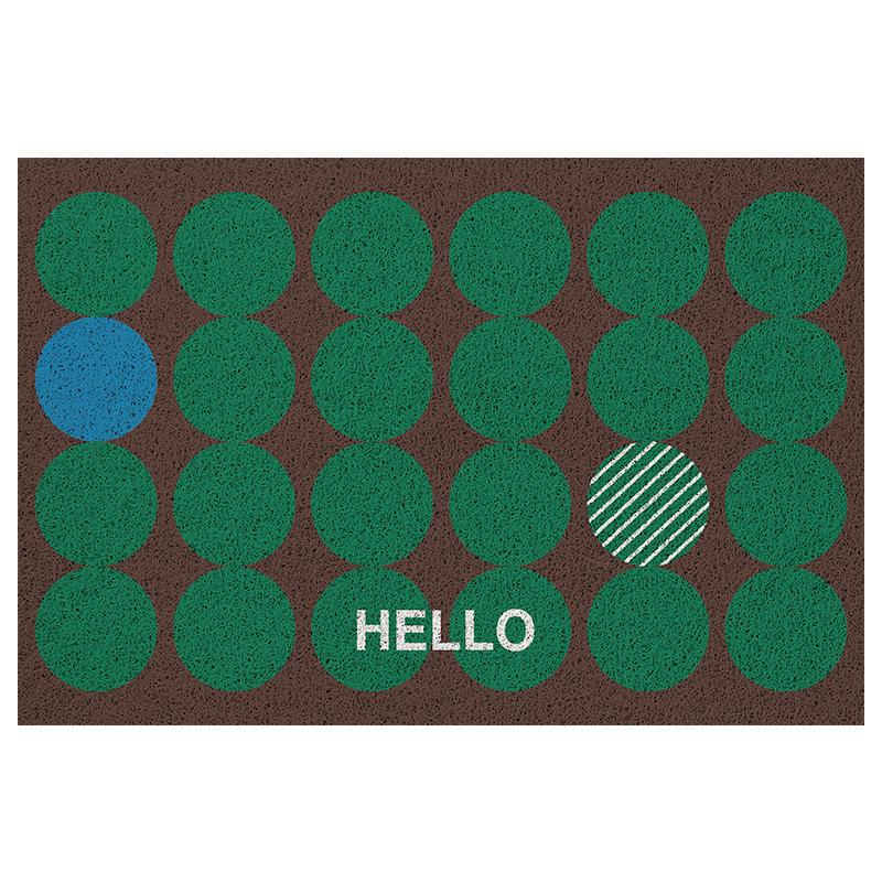 Heavy Duty PVC Coil Entrance Mat Non-Slip Outdoor Front Door Rug Retro Mud Scraper Carpet for Entryway Patio Easy Clean Doormat
