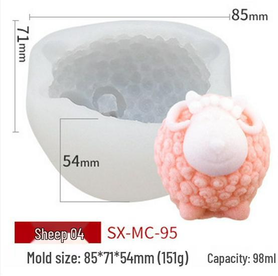 Силиконовая форма Sanxin «Кудрявый барашек» для изготовления мыла, свечей и выпечки тортов своими руками