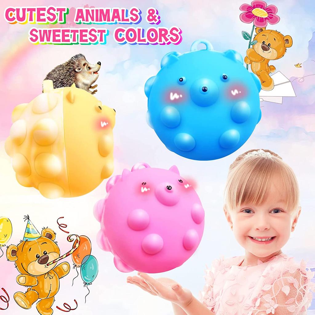 3 шт., игрушки-поп-мячи, шарики для снятия стресса, сенсорные игрушки для сжатия, 3D силиконовые поп-пузыри, прыгающие шарики для снятия стресса, снятие тревоги и стресса для девочек и детей