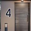 Solar Lighted House Number Outside Light-up LED Address Number Waterproof Modern House Number Light Address Sign for Outdoor Front Door