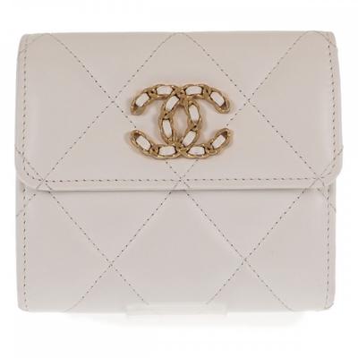 AP2809 Трехсекционный кошелек белая ягненок Женский