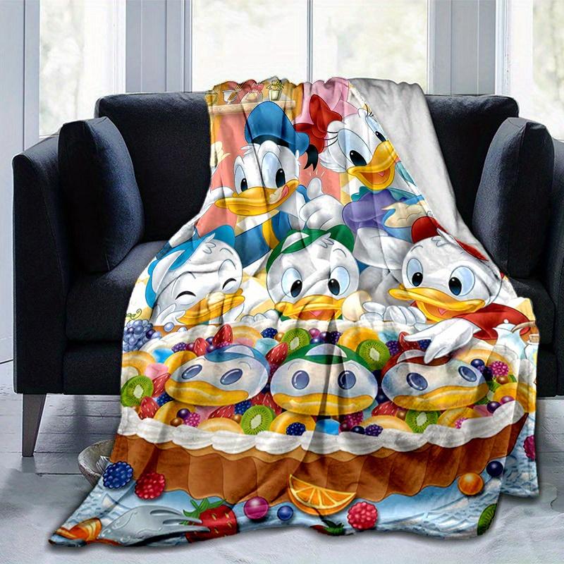 1pc, Donald Duck (1) Cozy Flannel Throw Blanket Perfect Gift for Bedroom, Living Room, Travel, Camping, Car