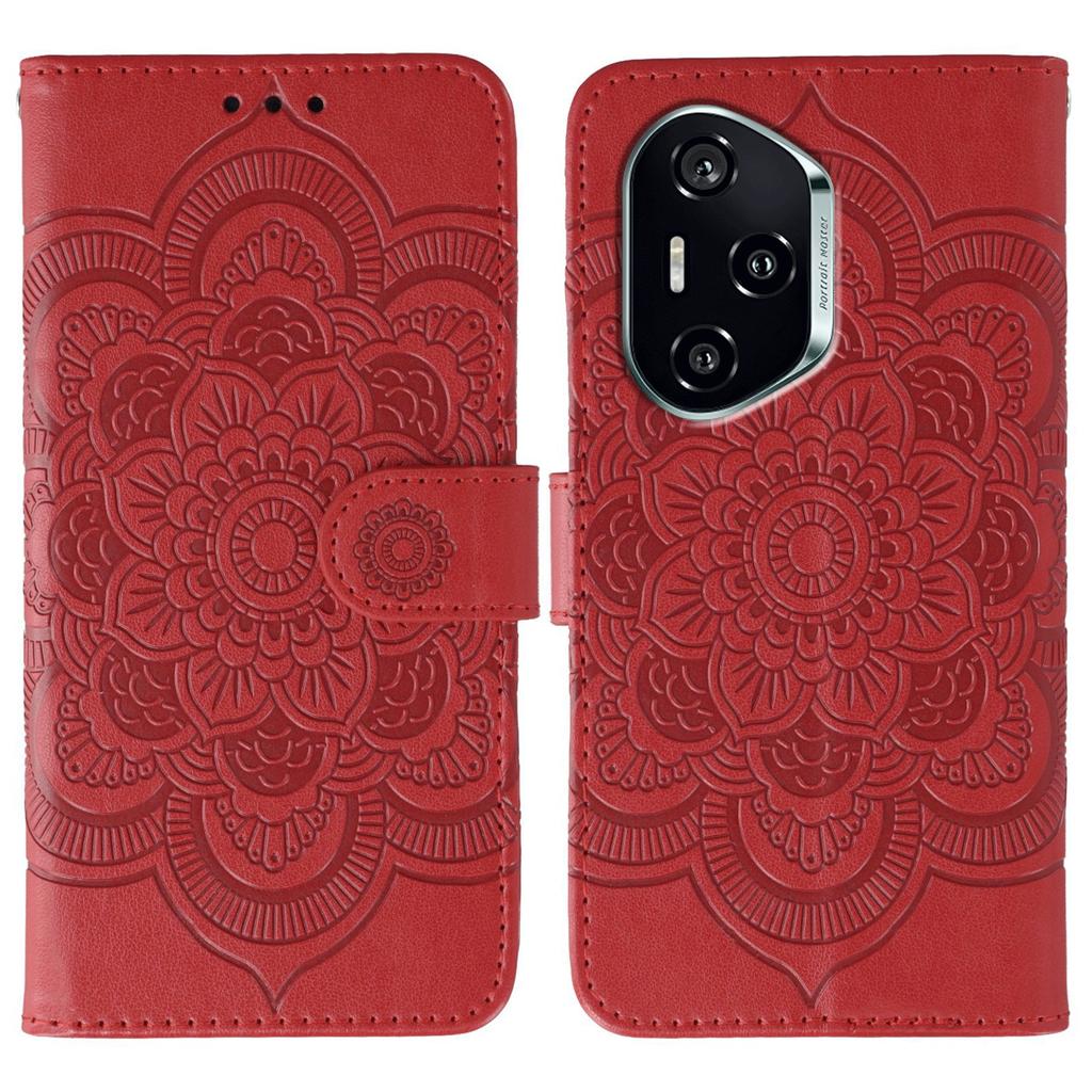 For Honor 400 Case PU Leather Mandala Imprinted Design Wallet Phone Cover