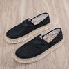 Men Canvas Shoes Men's Summer New Casual Breathable Shoes Flat Bottom Comfortable Linen Outdoor Walking Shoes Tenis Masculino