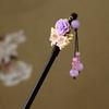 Retro Flower Hairpin For Women Chinese Style Floral Tassel Hair Stick Elegant Vintage Wooden Hairpin Girls Hair Accessories 1pc