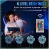 3d Led Night Light Football Desk Lamp Illuminating Lights 7 Color Gift Remote