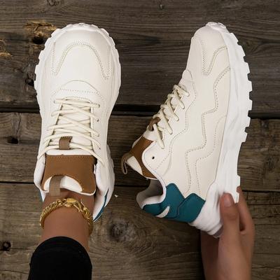 Вулканизированные кроссовки на массивной платформе Летние стильные женские дышащие повседневные балетки из сетки для бега и ходьбы