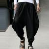 Мужские штаны-шаровары Повседневные с кулиской Свободные хлопковые штаны с заниженным шаговым швом для хиппи Уличная одежда Пляж