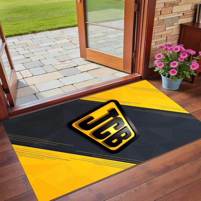 JCB Print Crystal Velvet Plush Rug Wear?Resistant Anti?Slip Floor Mat For Indoor Household Decoration