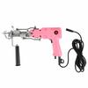 Розовый набор для тафтинга ковров с регулировкой ручки на 360 градусов, простой в эксплуатации пистолет для тафтинга ковров с резаным ворсом