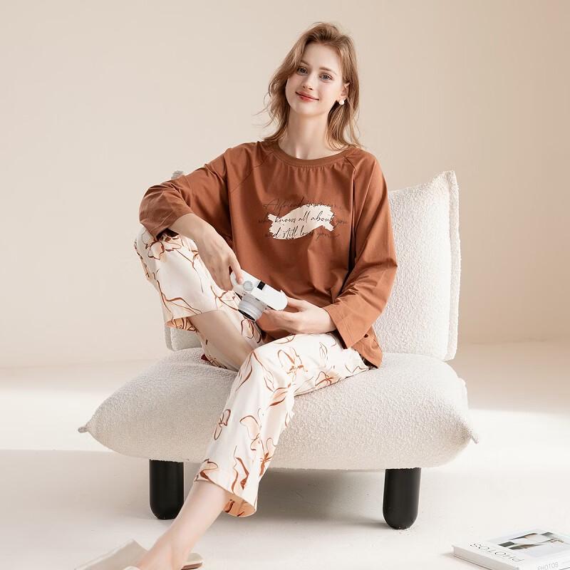 Fenteng Women's 100% Cotton Floral Pajama Set