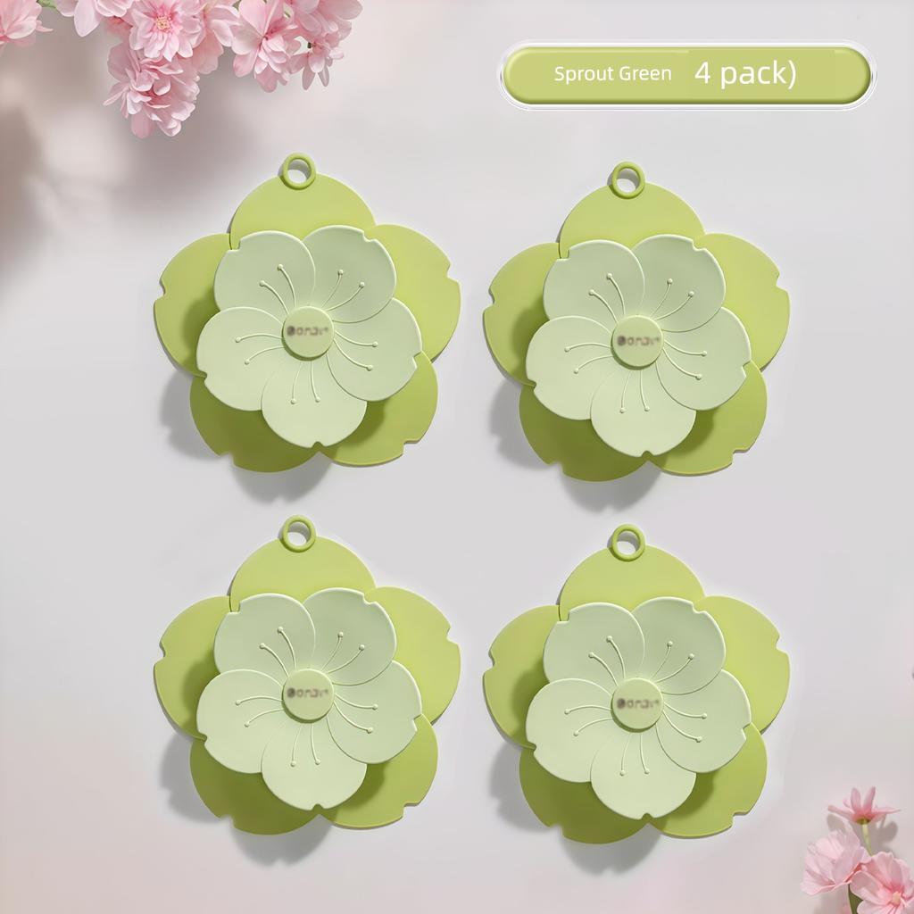Creative Cherry Blossom Silicone Floor Drain Toilet Insect Proof Sealed Bounce Cover Water Pipe Anti-Odor Neutral Bathroom Appliance