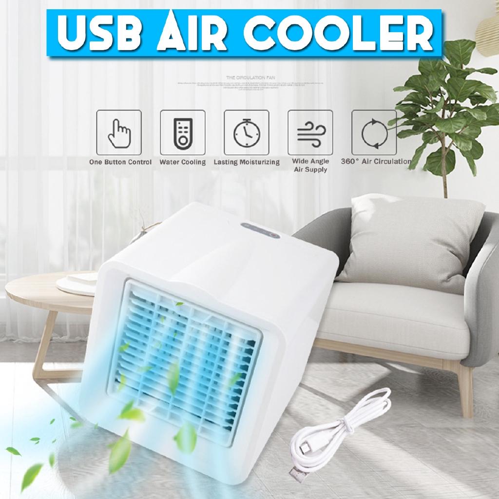 Mini USB Air Conditioner Cooler Portable Cooling Humidifier 3 Gear Fan for Home Office Any Space Quick Cool Air Supply New