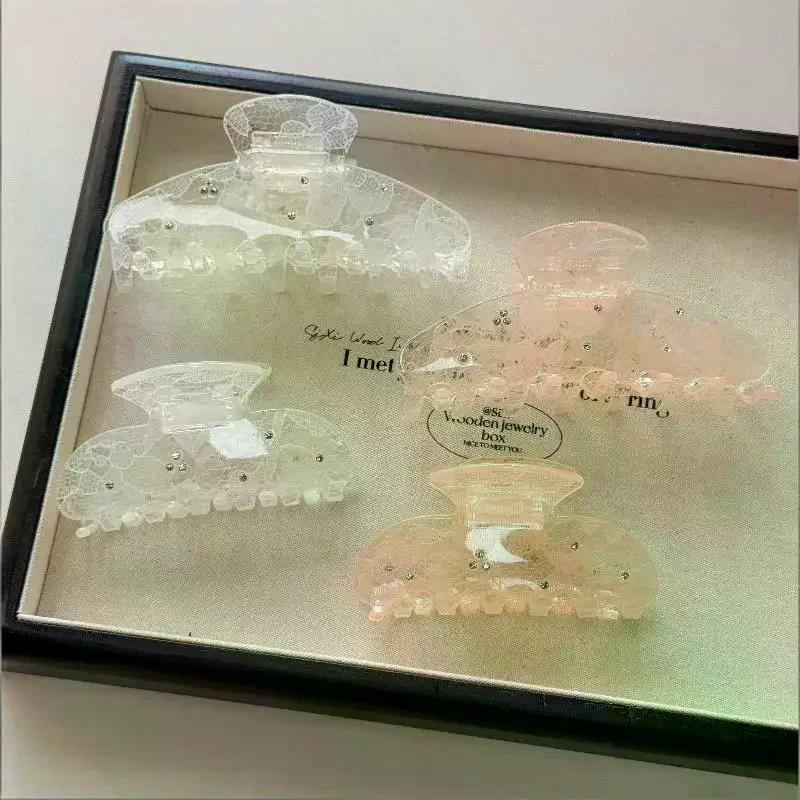 Новые Корейские Женские Старшие Кружевные Заколки-Зажимы для Волос Девочка Модные Заколки для Волос Головные Уборы Аксессуары для Волос Заколки