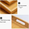 Pabei Bamboo Wood Rectangular Serving Tray