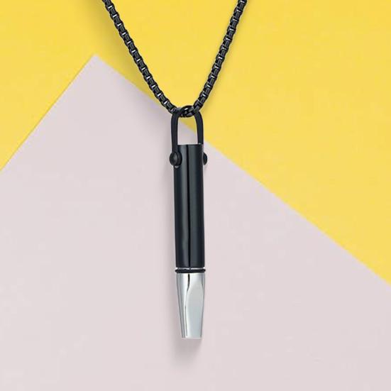 Ожерелье для осознанного дыхания из нержавеющей стали, ожерелье для снятия беспокойства и дыхания для женщин и мужчин, ожерелье со свистком для медитации и снятия стресса