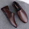 Fashion Genuine Leather Mens Walking Shoes New Arrival Men Loafers Breathable Slip-on Flats Handmade Lazy Footwear Light Driving Shoes