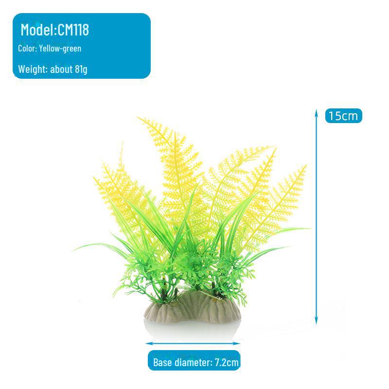Desktop Aquarium Decoration: CM Series Plastic Water Plants