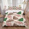 3Pcs Christmas Tree Bedding Set Quilt Cover Pillowcase Home Christmas Halloween Gift 1 Duvet Cover 2 Pillowcase S176